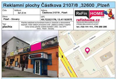 REKLAMNÍ PLOCHY PLZEŇ Č.8 BILLBOARDY PLZEŇ - jídelna U koně Plzeň Slovany